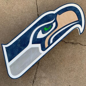 Seattle Seahawks Hand Crafted Wood Sign