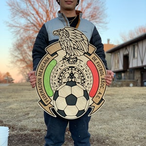 Mexico National Soccer 3D Wood Sign