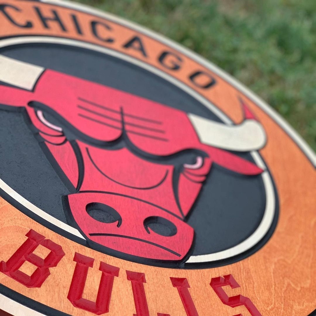 Corona × CHICAGO BULLS ウッドサインボード インテリア看板 Chicago Bulls 3D Wooden Sign - Etsy