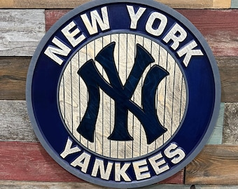 New York Yankees 3D Wood Sign