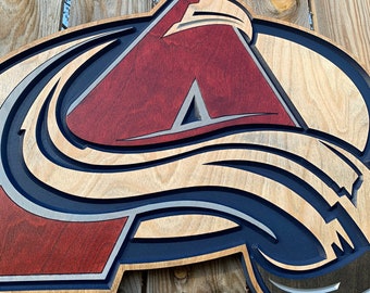 Colorado Avalanche 3D Wood Sign