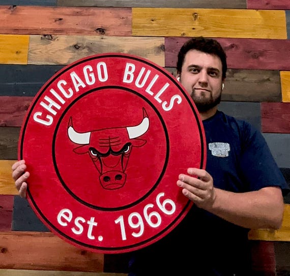 Chicago Bulls Wood Sign 3d - Etsy