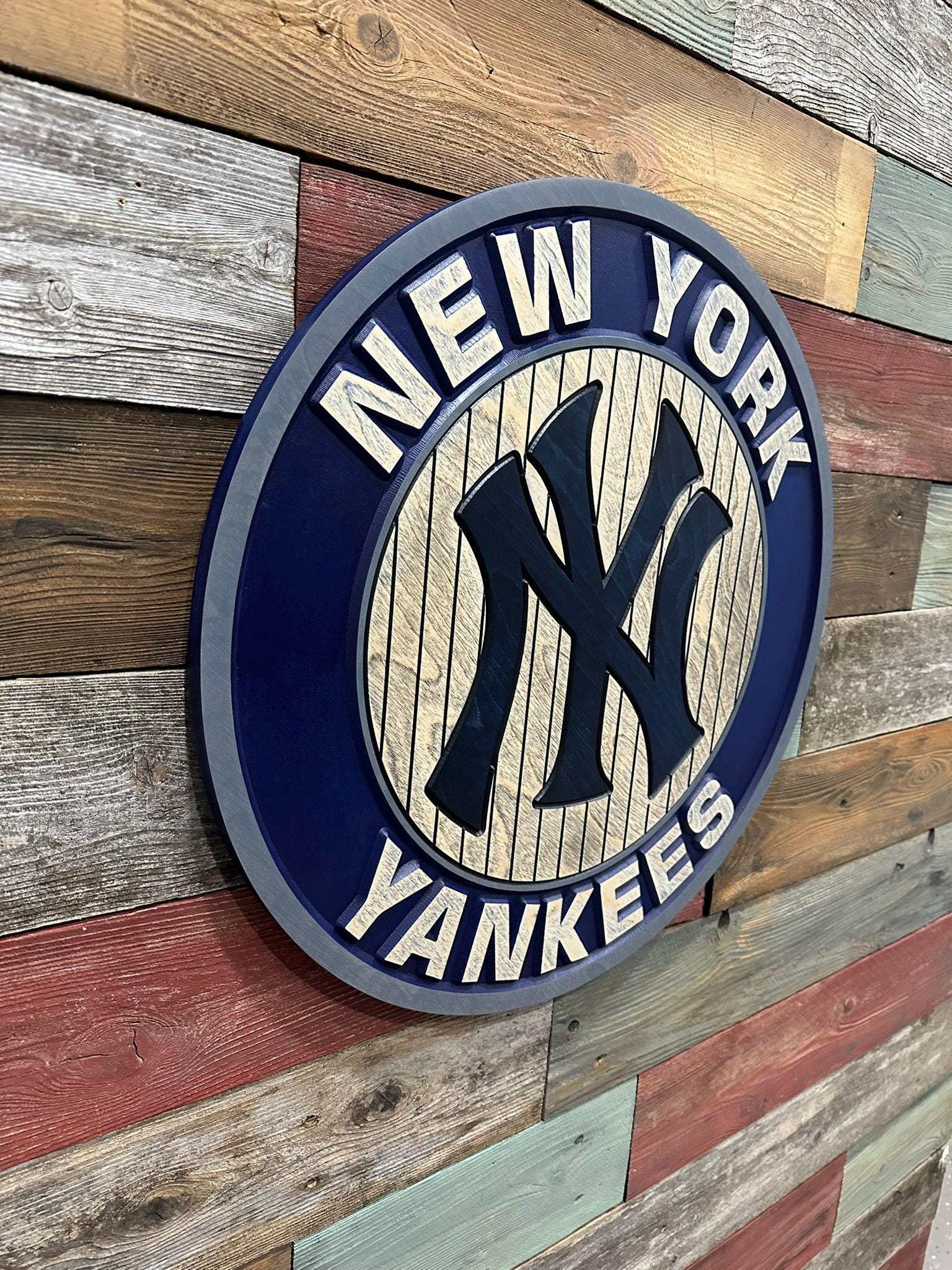 New York Yankees 3D Wood Sign - Etsy