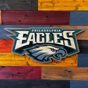Handgemaakt houten bord Philadelphia Eagles