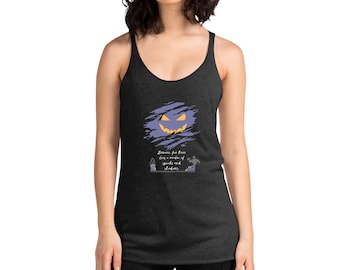Halloween scary Women's Racerback Tank