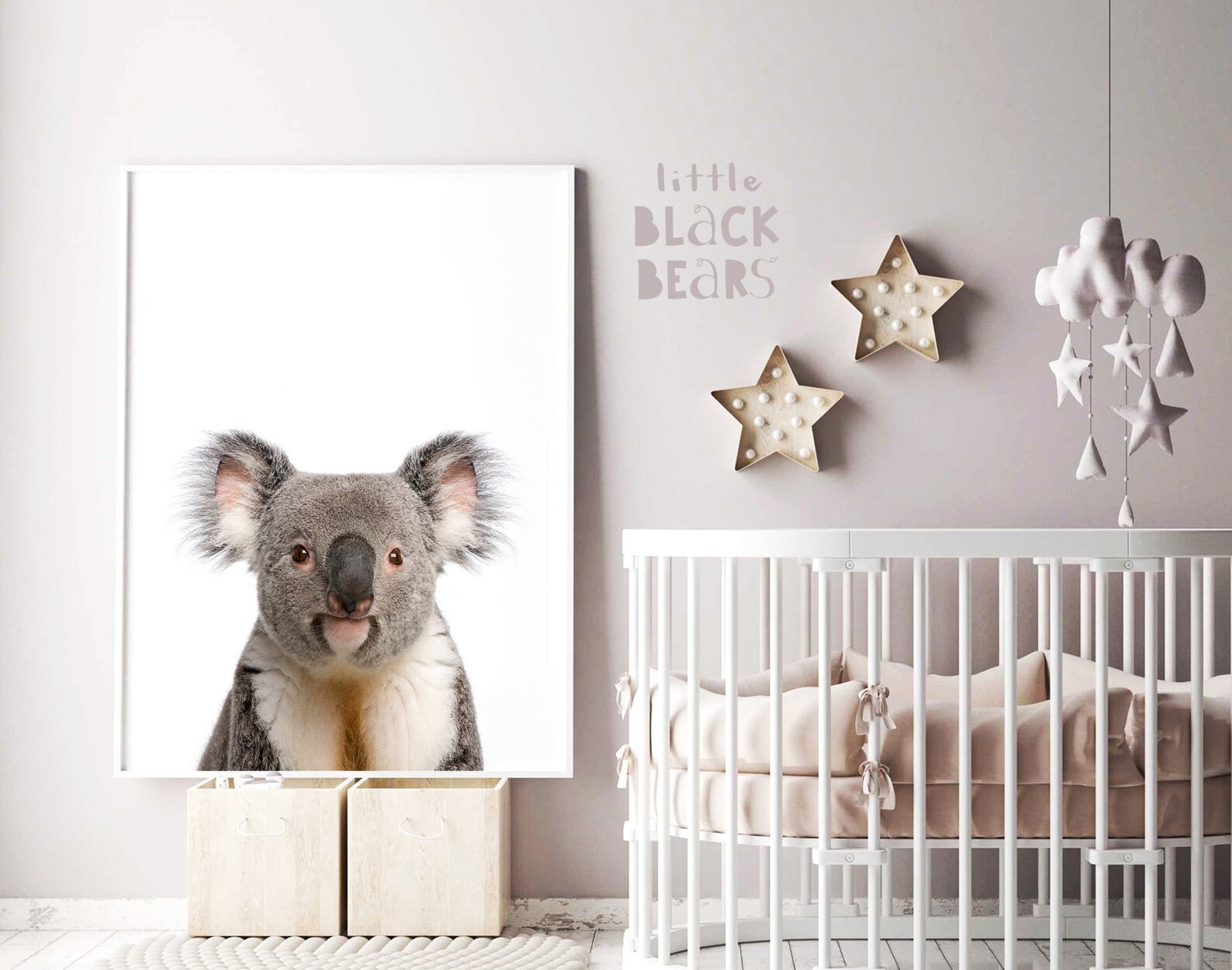 Nursery room decor. Baby koala bear print. Printable wall art. Etsy