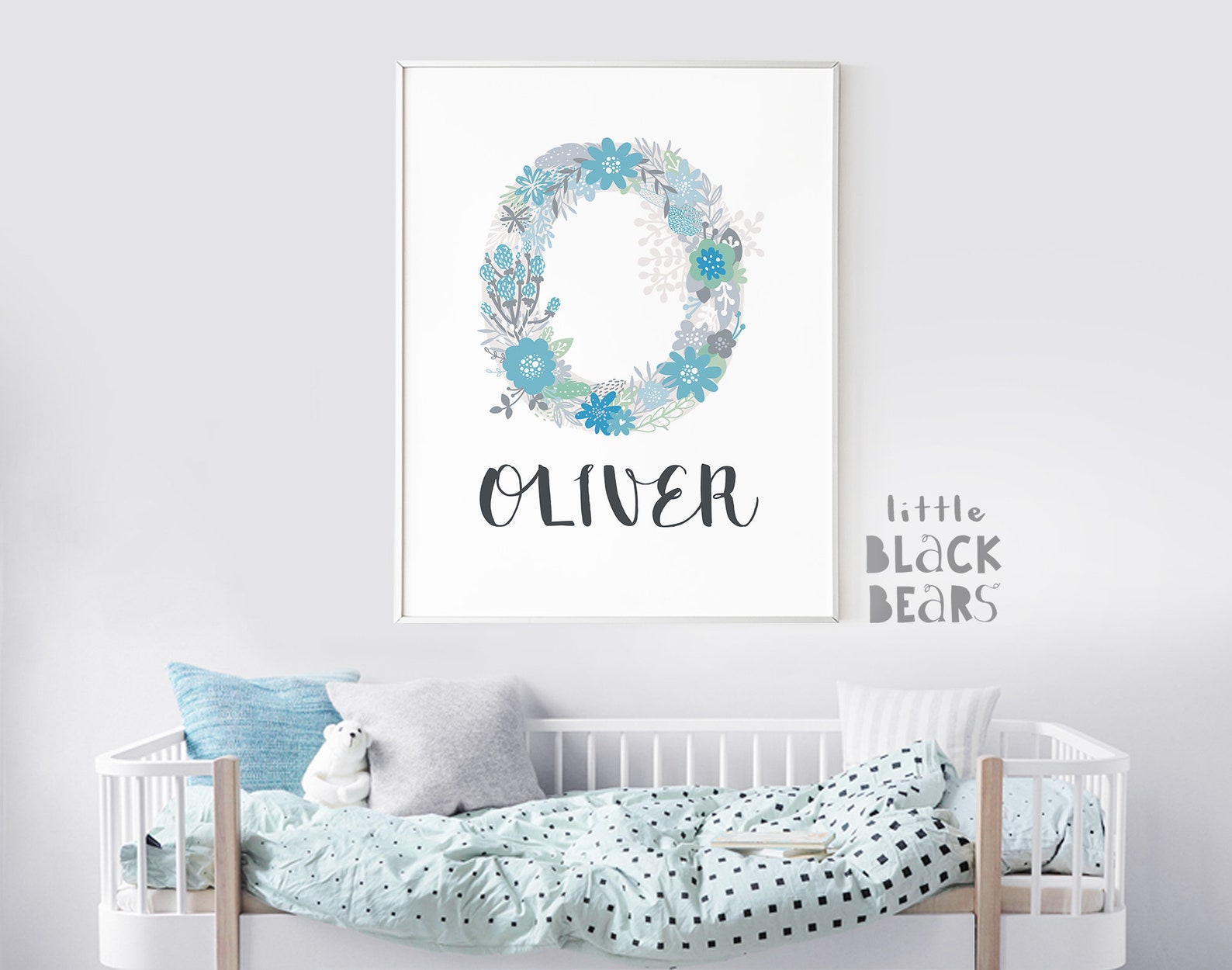Personalized name wall art. Name decal. Custom letter name Etsy