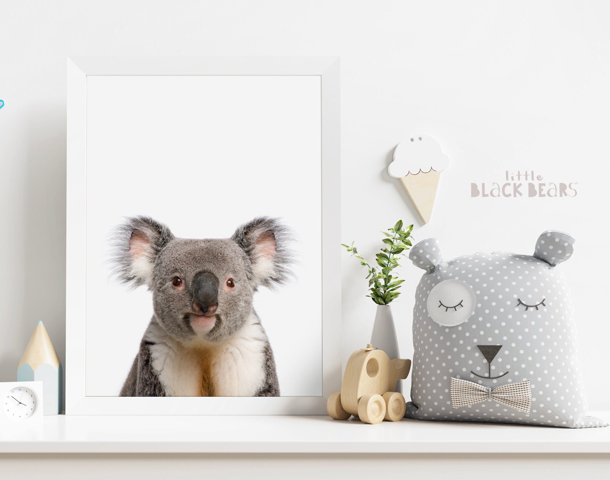 Nursery room decor. Baby koala bear print. Printable wall art. Etsy