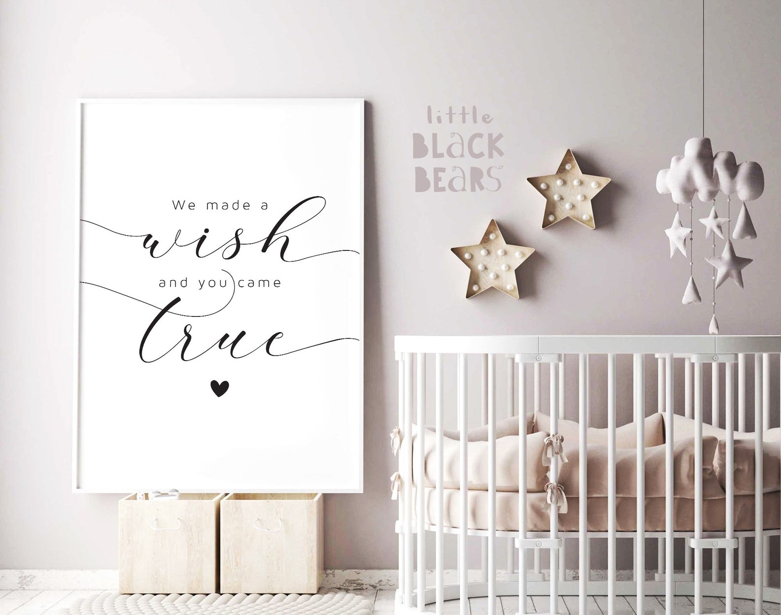Baby quote wall art. Nursery prints. Baby room decor. Nordic | Etsy