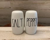 Rae Dunn Inspired White Salt and Pepper Shakers