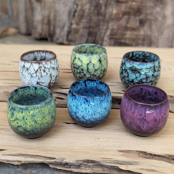 Handmade Ceramic Espresso Cup: Kin Glaze Japanese Tea Mug (3.8 oz)