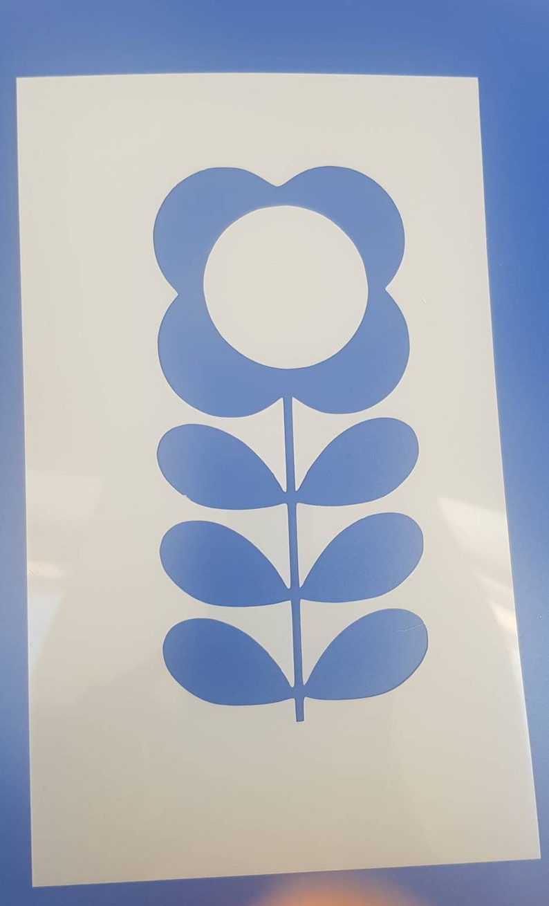 Orla Kiely inspired classic stem stencil Etsy