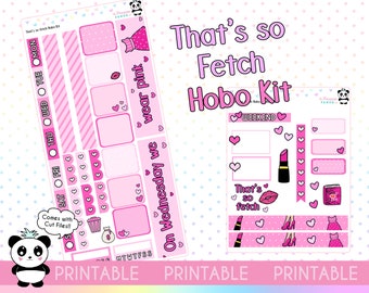 PRINTABLE Mean Girls That's so fetch - Hobonichi Weeks Kit - Weekly Planner Stickers - Hobo Weeks Hobonichi Bullet Journal Bright Pink