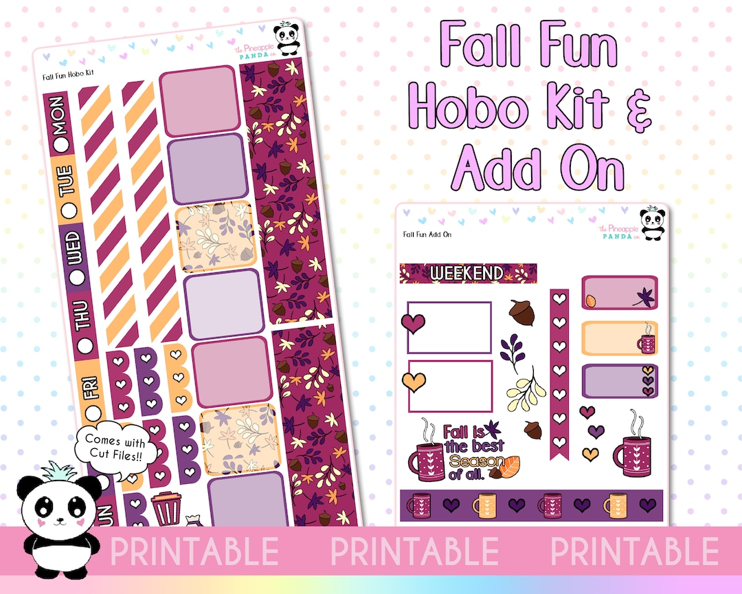 PRINTABLE Fall Fun - Hobonichi Weeks Kit - Weekly Planner Stickers ...