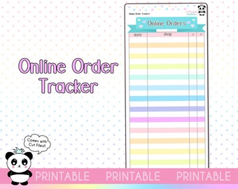 PRINTABLE Online Order Tracker -  Planner Insert Stickers - Hobo - Hobonichi - Erin Condren - Happy Planner - Bullet Journal DIGITAL