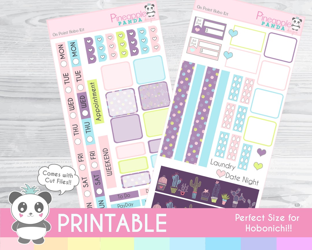 On Point Hobonichi Weeks Kit - Weekly Printable Planner Stickers - Hobo ...