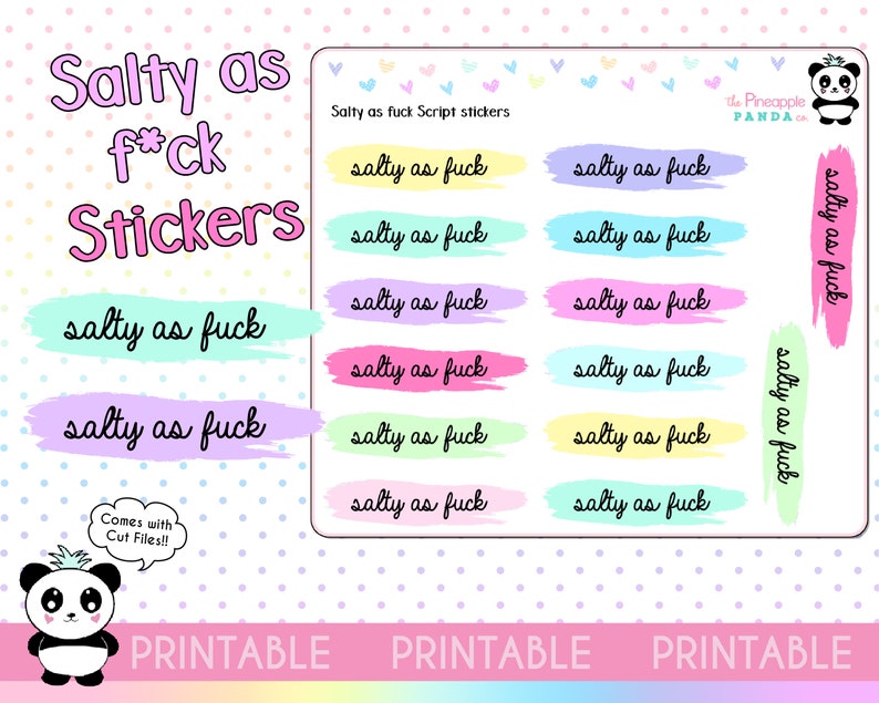 PRINTABLE Monday Sucks Snarky script planner stickers Hobo Hobonichi Weeks Erin Condren Happy Planner Print Pression functional image 1