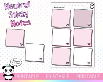 PRINTABLE Neutral Cheetah Sticky Post Notes - Planner Stickers - Hobo Weeks Hobonichi Bullet Journal - Digital - Erin Condren Print Pression