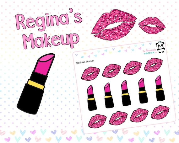 Regina George Makeup Burn Book Mean Girls Hobo Weeks Hobonichi Erin Condren  Happy Planner Print Pression Functional Planner Stickers 