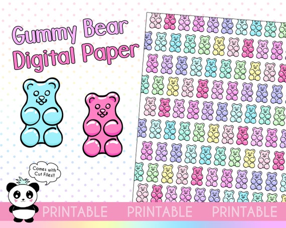 PRINTABLE Gummy Bear Paper Planner Stickers Hobo Weeks - Etsy