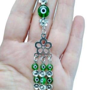Green Evil Eye Glass Bead Car Decor, Turkish Handmade Big Amulet, Nazar Charms, Greek Eye, Eye of Protection, Custom New Car Gift