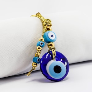 Amuleto turco hecho a mano con cuentas de vidrio para coche, amuleto Nazar, ojo griego, regalo para coche nuevo.