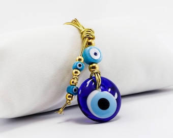 Amuleto turco hecho a mano con cuentas de vidrio para coche, amuleto Nazar, ojo griego, regalo para coche nuevo.