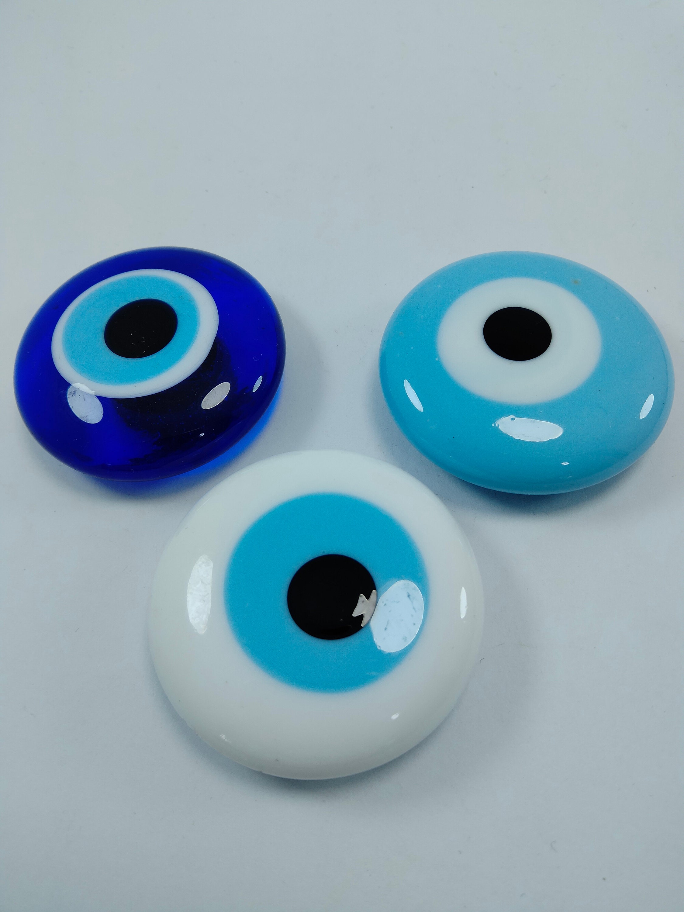 Evil Eye Glass Magnets Set of 3 Charm Turkish Handmade - Etsy