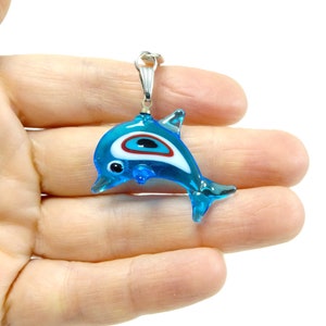 Turquoise Dolphin Evil Eye Glass Bead Car Decor, Turkish Handmade Big Amulet, Nazar Charms, Greek Eye, Eye of Protection