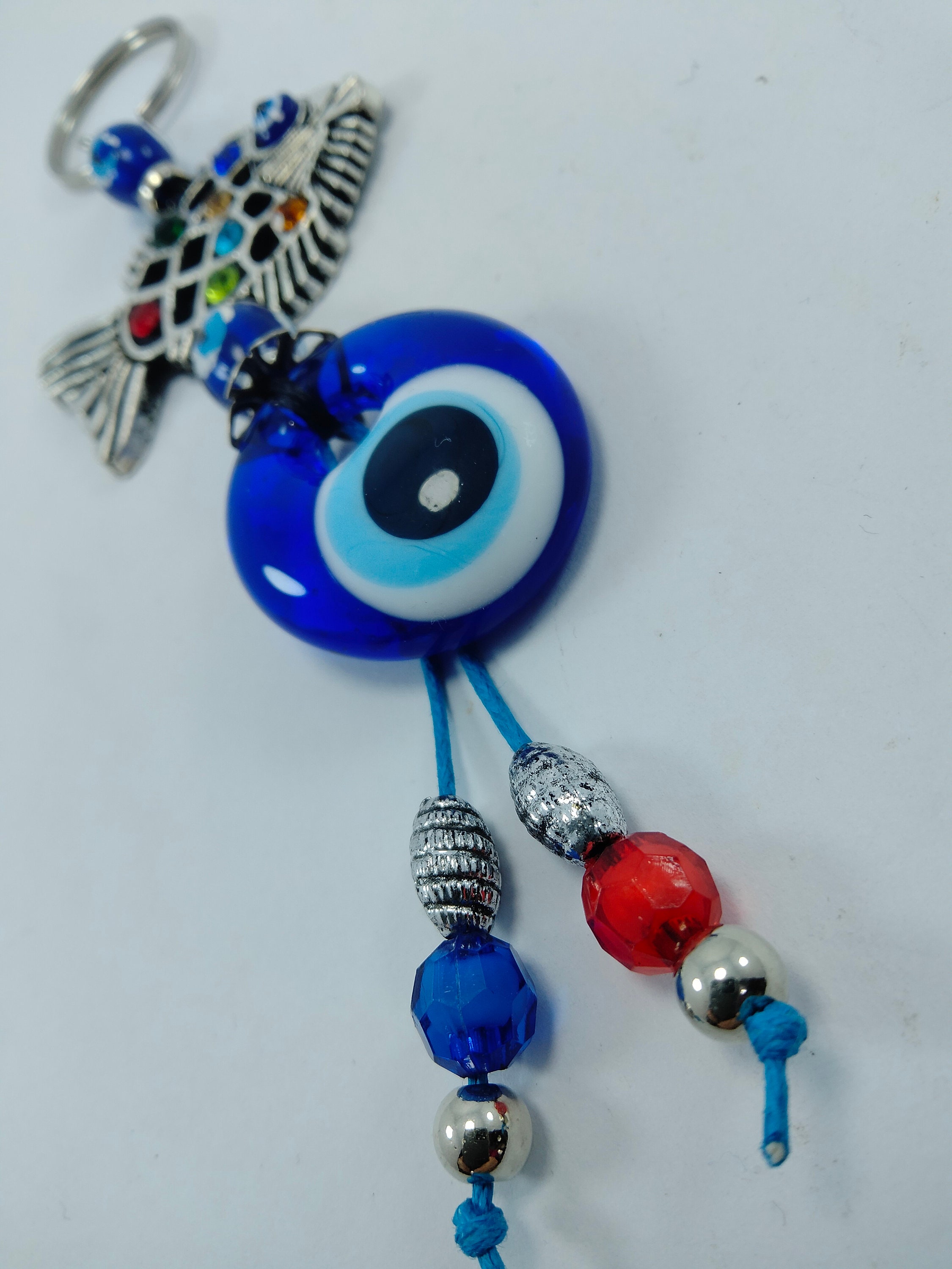 Glas-Evil Eye-Perlen-Wand-Dekor, türkisches handgemachtes Amulett Nazar  Boncugu, griechischer Charme Evil Eye Keychain, neues Haus-Geschenk-Set von  2 -  Österreich