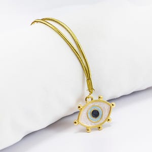 Gold-plated Evil Eye Car Decor, Evil Eye Car Decor,  Turkish Amulet for Car Hanging, Car Mirror Hanging, New Car Gift