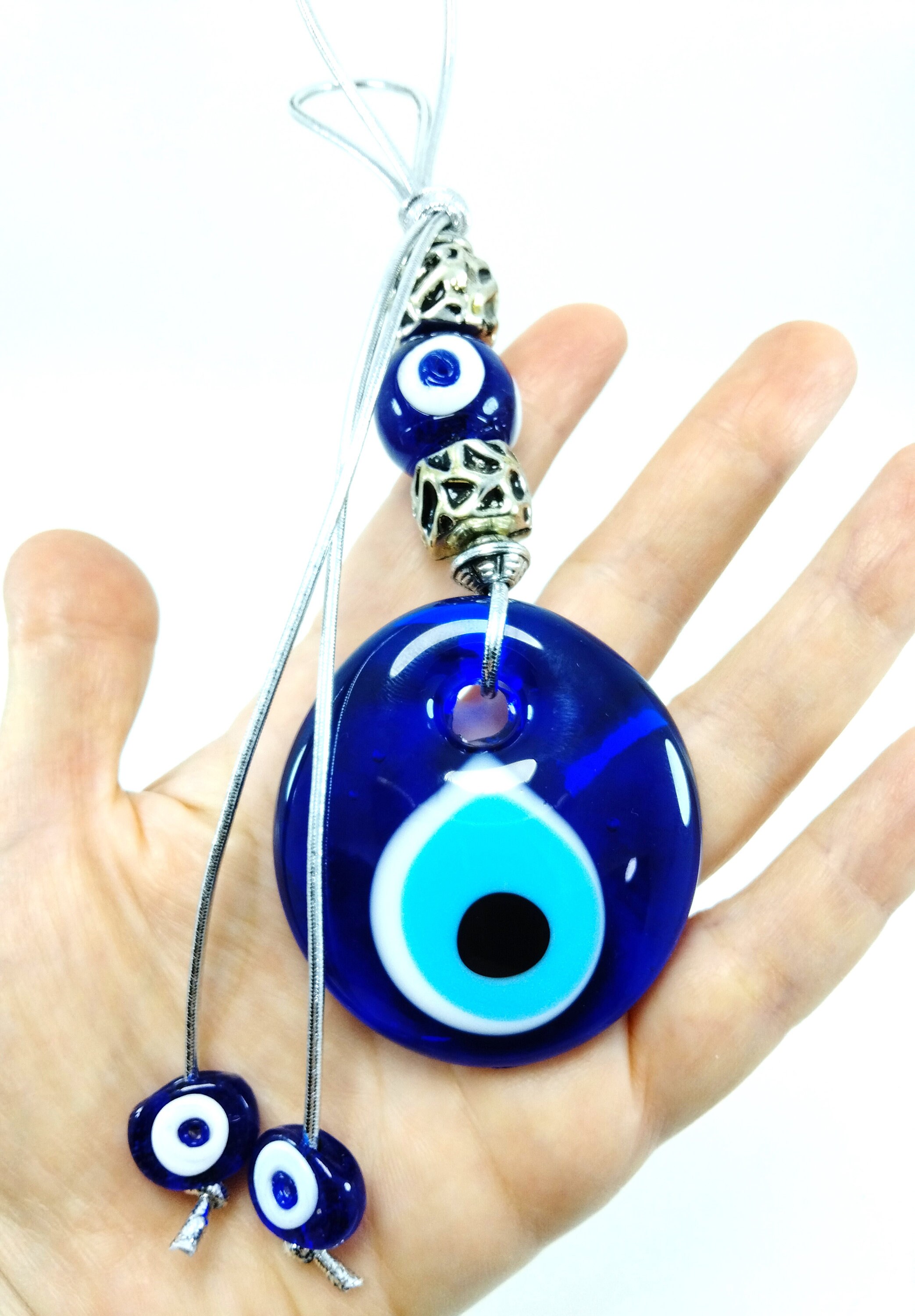 Set 24 Perle Occhio Turco (Nazar) In Vetro Con Scatola - 3 Dimensioni Per Bracciali E Gioielli - 4