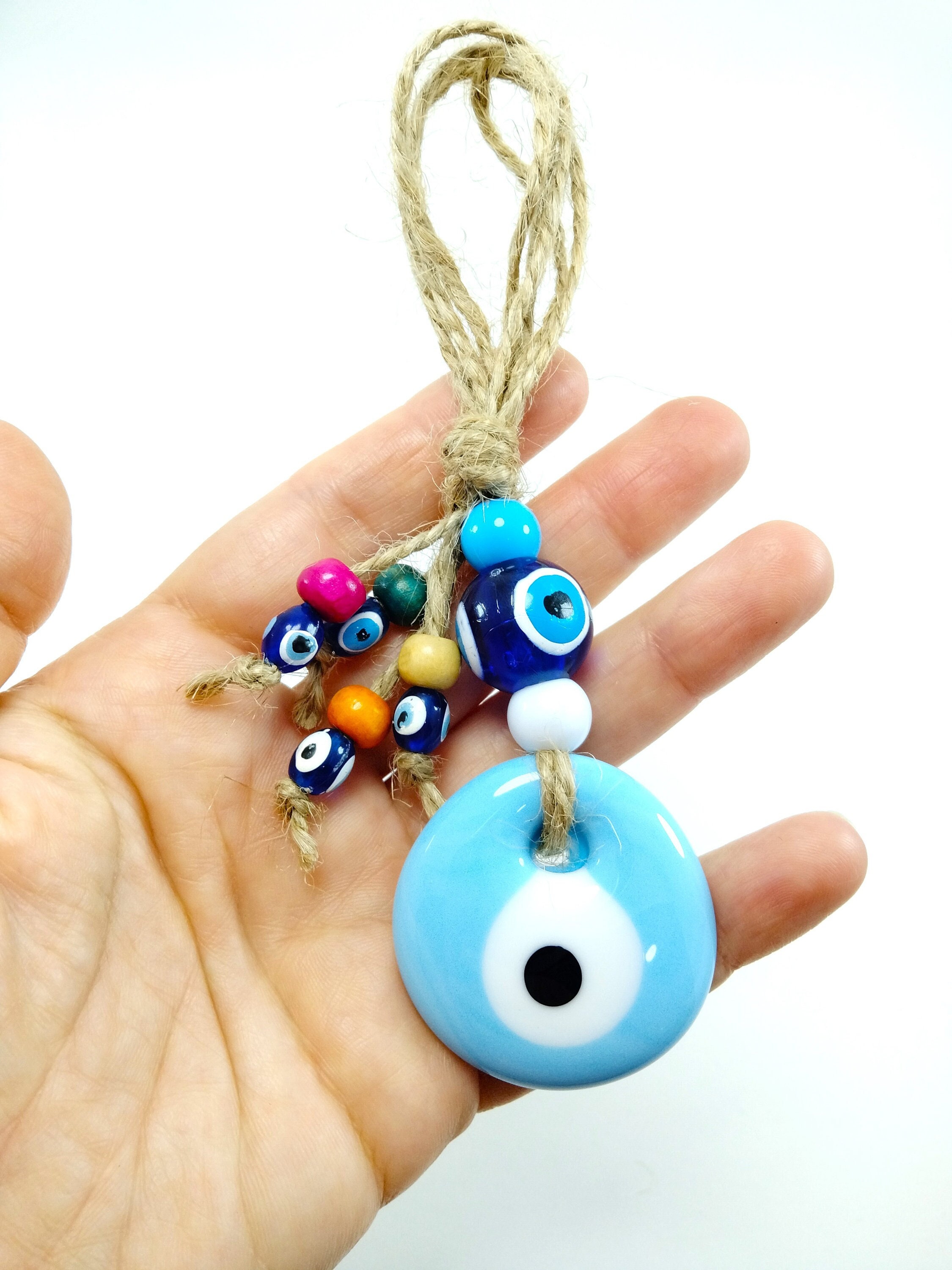 Nazar Boncugu Boncugu 3/4/5 cm Blue Eye, Evil Eye, Round Shape, Lucky  Turkish Glass Beads, Amulet Decoration, Baby Shower Pendant, Sünnet Bebek  Sekeri