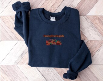 Embroidered Pennsylvania Girls Gilmore Sweatshirt - Cozy TV Show-Inspired Apparel