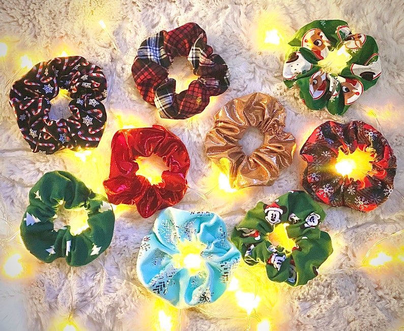 Holiday Santa Mickey Mouse Scrunchie
