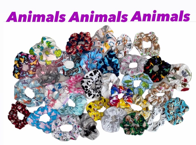 Scrunchies By Mar Handmade Animal Collection Black Bear Scrunchie