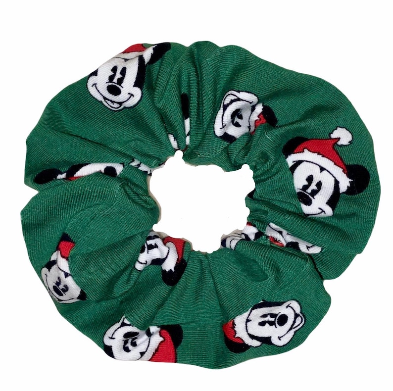 Holiday Santa Mickey Mouse Scrunchie