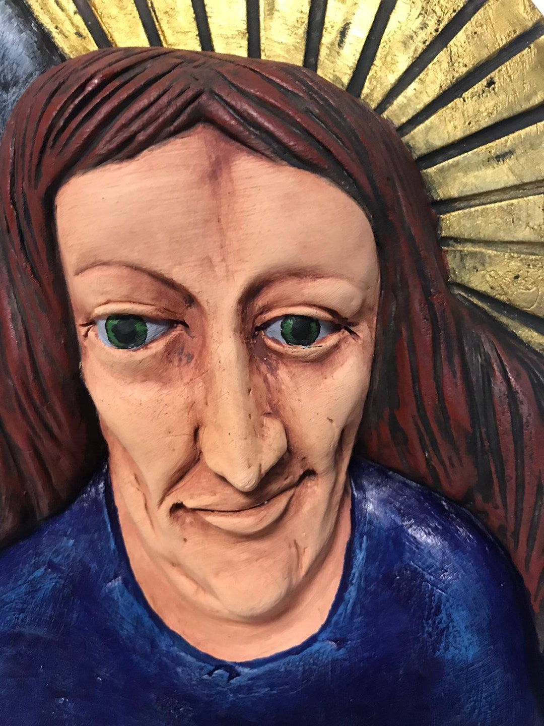 Clay Figure Handmade Ceramic Sculpture Religious Angel Etsy