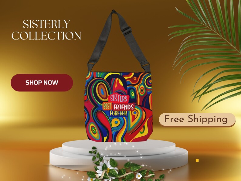 Soul Sister Best Friends Forever Tote Bag Gift, Aesthetic Carry Bag