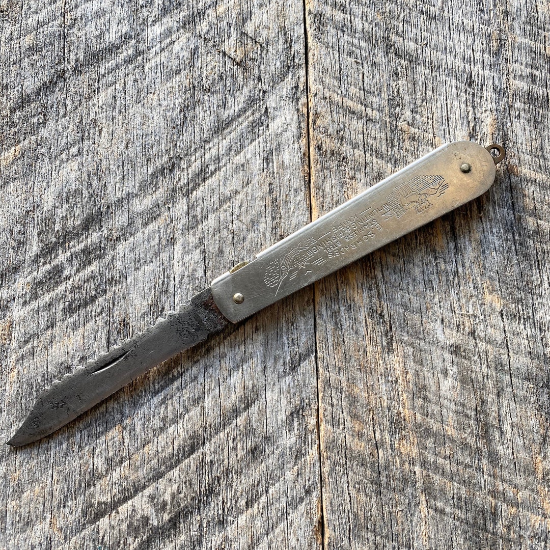 Vintage G.schrade's Hunting & Fishing Knife Stainless Steel Etsy