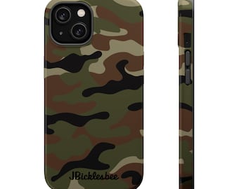 Retro Woodland Recon Camo MagSafe iPhone Tough Case
