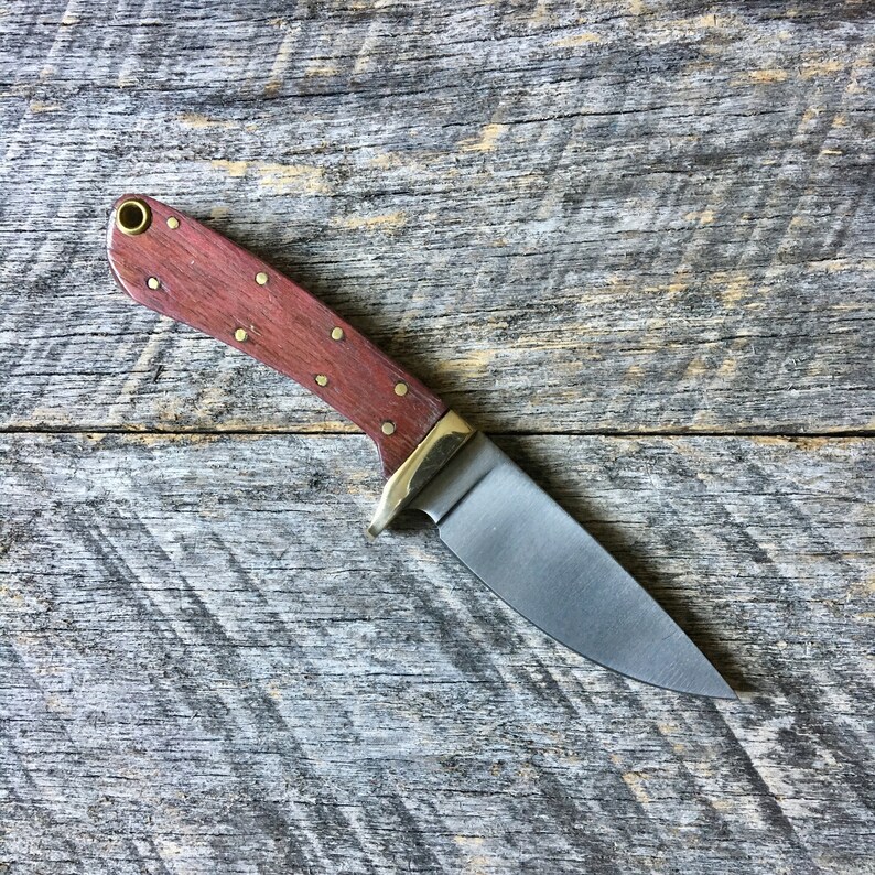Alaskan Custom Made Bird & Trout/utility Knife W/leather Sheath Huey