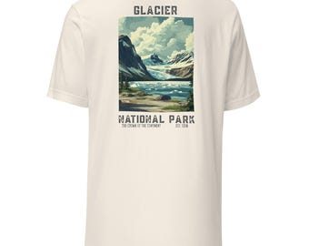 Retro Glacier National Park T-shirt