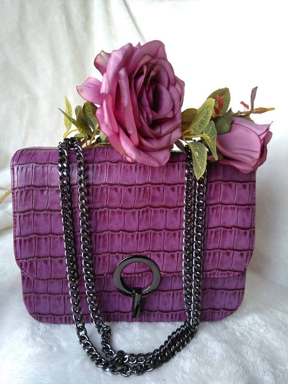 Women Fashion Pink Crossbody Bag Vegan Leather Handbags -SINBONO
