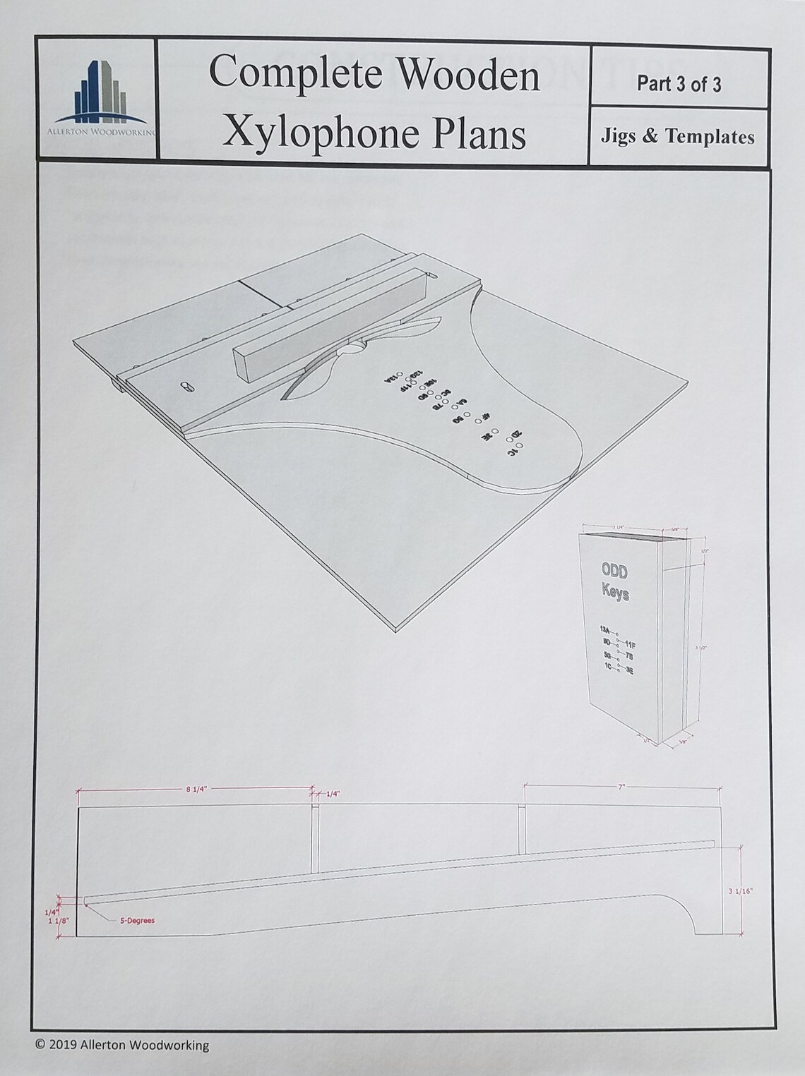Build Your Own DIY Wooden Xylophone Complete Plans Etsy