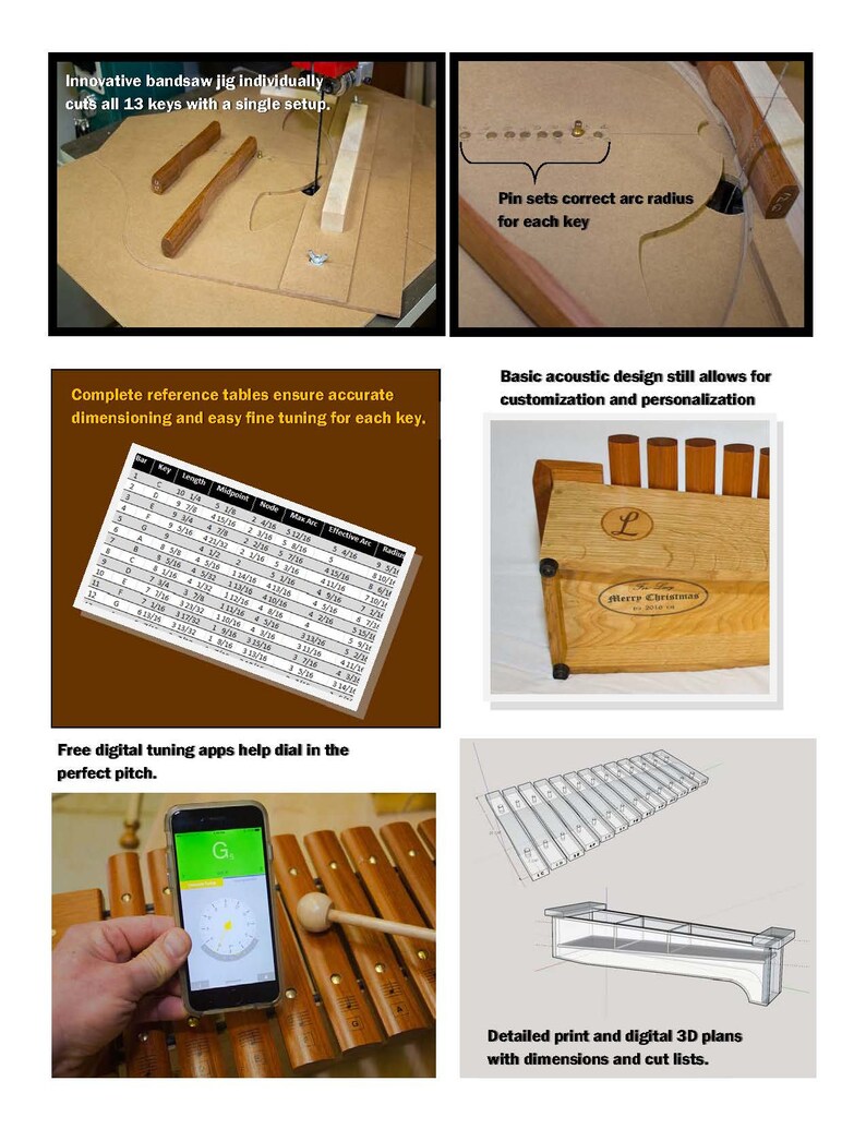 Build Your Own DIY Wooden Xylophone Complete Plans Etsy