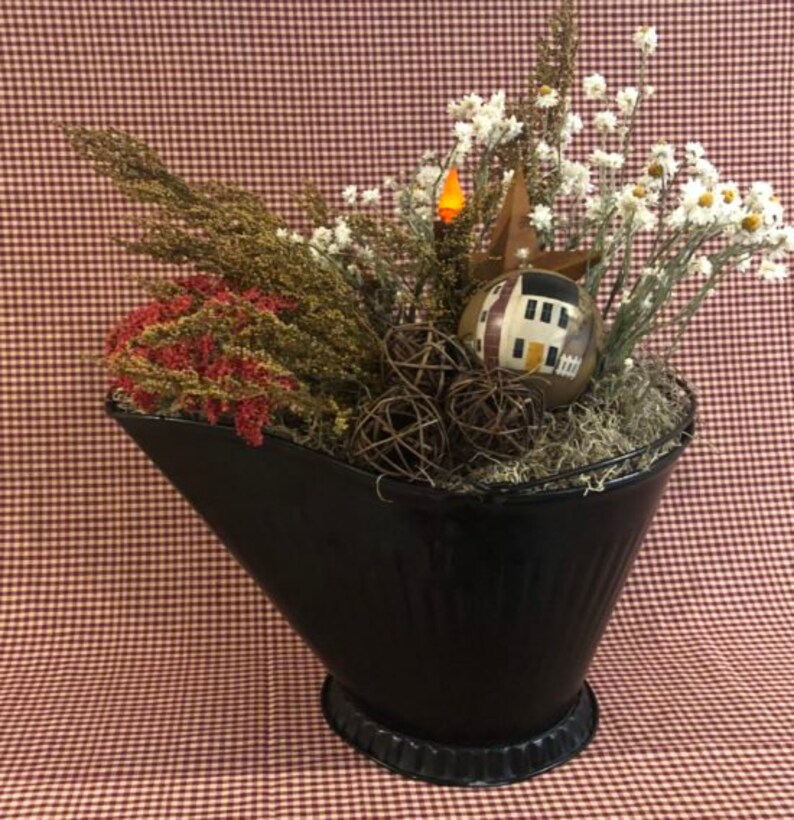 Country Coal Bucket Arrangement