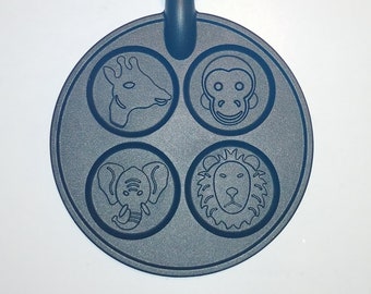 Nordic Ware Pancake Griddle / Pan ~ "Zoo Friends" ~ 4 Cute Animal Pancakes ~ Fun Family Breakfasts! ~ Great Condition!