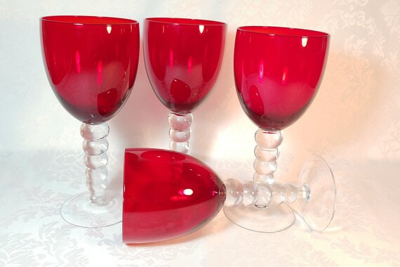 ruby red goblets