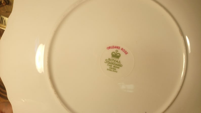 Royal Standard Orlean/'s Rose Edition Scalloped Edge Serving Saucer